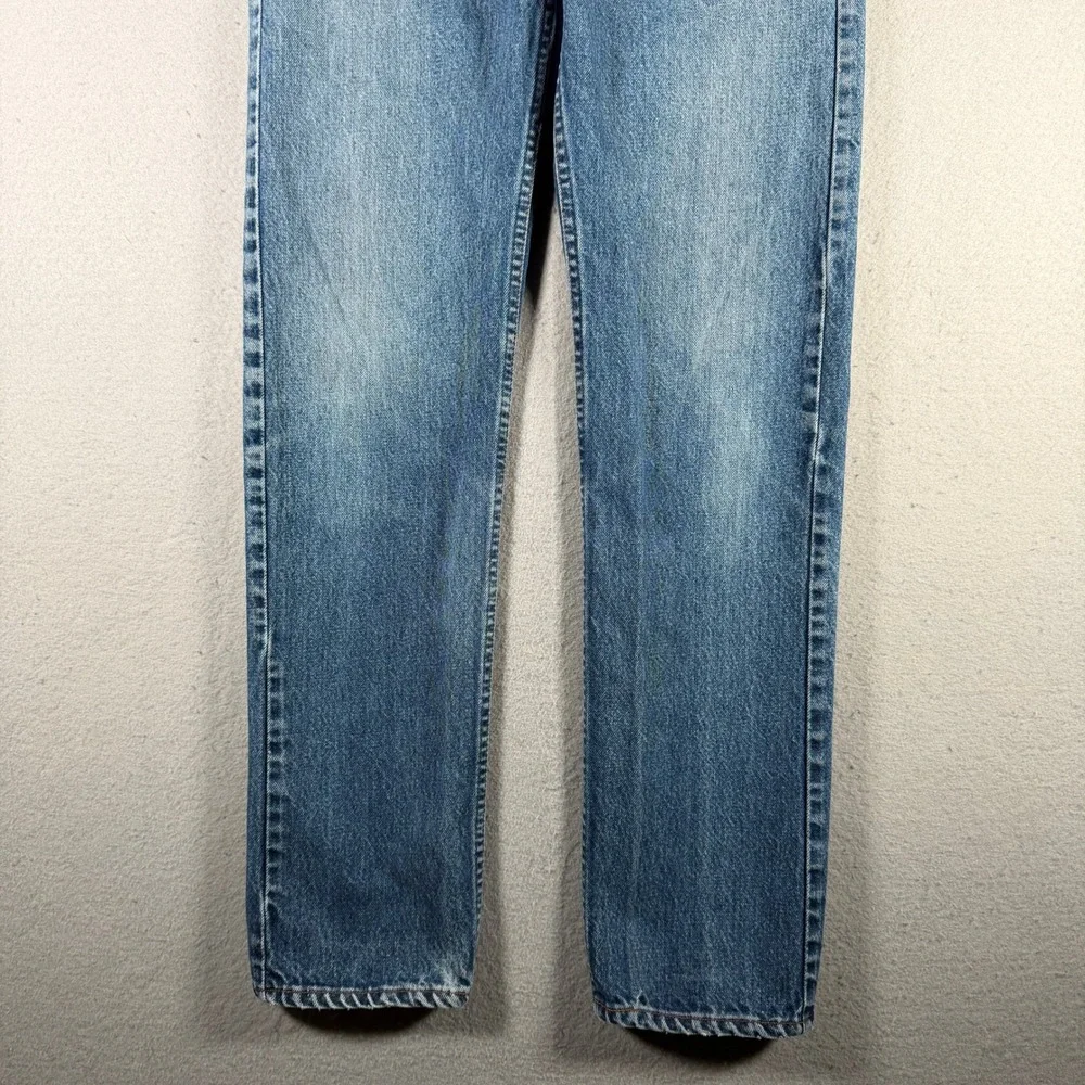 Levis 505 Vintage Orange Tab Straight Leg Jeans Medium Wash Blue Mens 30x32